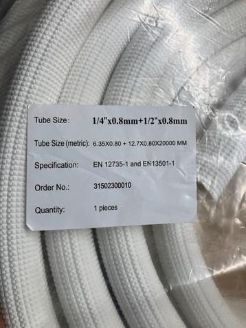 Koelleiding (1/4 x 0.8mm + 1/2 x 0.8mm) [20m] beschikbaar voor biedingen