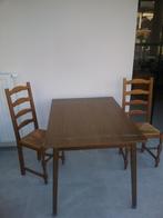 Tafel met 4 houten stevige stoelen, Huis en Inrichting, 4 tot 6 stoelen, Gebruikt, Ophalen