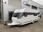 Hobby De Luxe 540 KMFe Stapelbed 6persoons INCL. STALLING, Caravans en Kamperen, Dwars-stapelbed, Rondzit, Hobby, Kachel