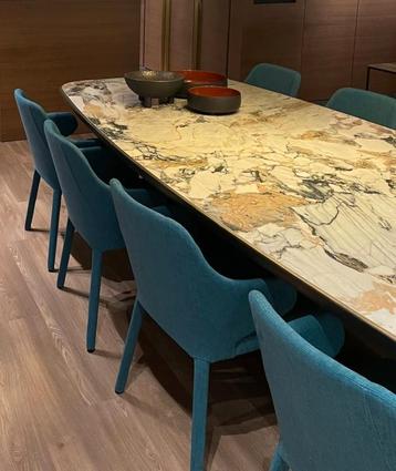 Nieuw 8 Wanda Armchair voll bekleed in stof Intrigue petrol beschikbaar voor biedingen