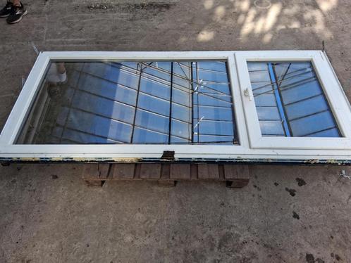 3 ramen met omkadering, Doe-het-zelf en Bouw, Glas en Ramen, Gebruikt, Gevelraam of Ruit, 80 tot 120 cm, 160 cm of meer, Dubbelglas