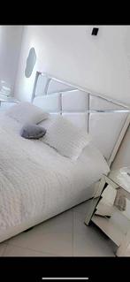 Lit box 180/200, Huis en Inrichting, Slaapkamer | Boxsprings, Ophalen, Beige, 180 cm, 200 cm