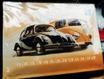 Volkswagen kever + t1 bus oldtimer  blikken plaat 40x30 cm, Ophalen of Verzenden