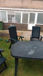 Tuinset met 4 klap(lig)stoelen, Tuin en Terras, Tuinsets en Loungesets, Ophalen, Tuinset