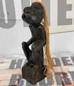 1950 - Afrique Statue assise bois sculptée à la main Sénoufo, Enlèvement ou Envoi