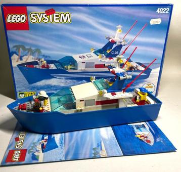 Lego System boat 4022 C26 Sea Cutter  + manual + box 1996 beschikbaar voor biedingen