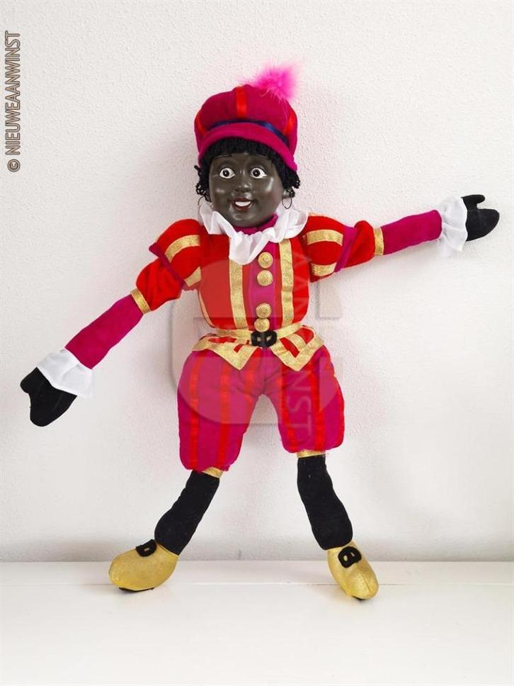 Authentieke V&D etalage zwarte Piet pop - 60cm, rood/roze, Divers, Saint-Nicolas, Envoi