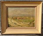 Huile sur toile dunes et champs signe j van der elst, Ophalen of Verzenden