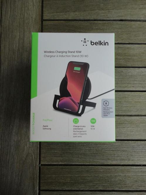 Belkin Boost Up! Wireless Charging Stand - 10W - Zwart, Télécoms, Téléphonie mobile | Chargeurs pour téléphone, Neuf, Apple iPhone