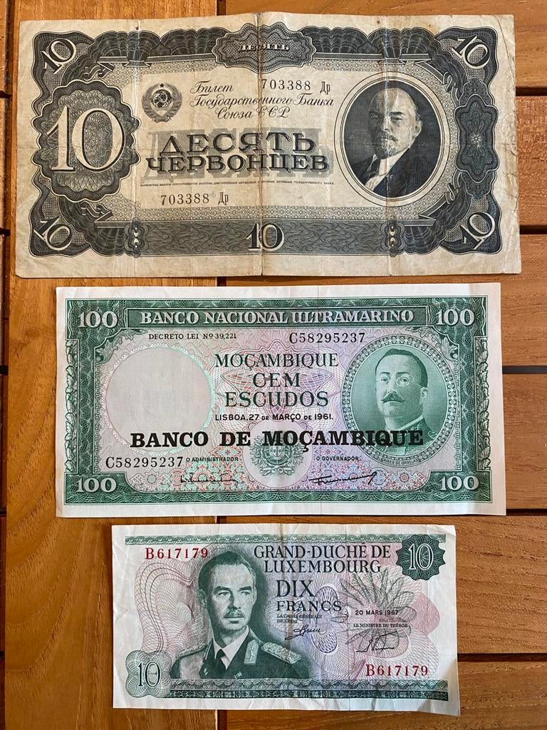 Billets de banque Russe Moçambique Luxemburg, Enlèvement