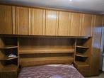 Bed met ingebouwde kledingkast — kwaliteitseik, Huis en Inrichting, Gebruikt, Verzenden, Tweepersoons, 200 cm