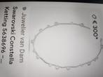 Swarovski zilverkleurig ketting 150euro, Handtassen en Accessoires, Kettingen, Zo goed als nieuw, Zilver, Zilver, Ophalen