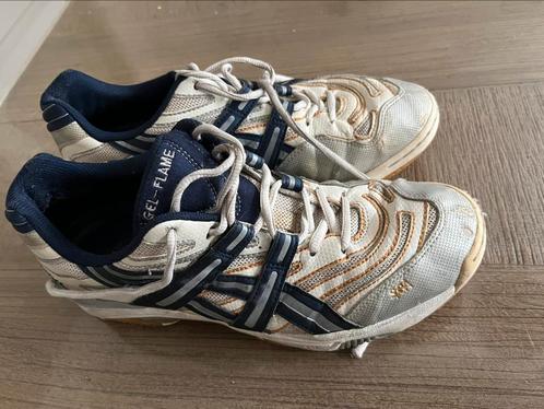 Asics gel flame sportschoenen maat 44,5 amper gedragen, Sport en Fitness, Loopsport en Atletiek, Zo goed als nieuw, Overige typen