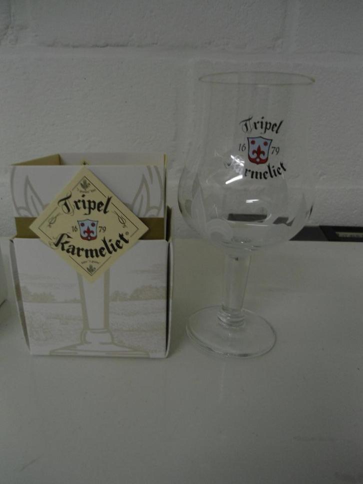 splinternieuwe karmeliet glazen in mooi geschenkdoosje, Verzamelen, Biermerken, Nieuw, Ophalen of Verzenden