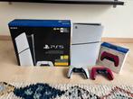 PS5 Digital Edition Slim 1 TB + 2 DualSense controllers, Games en Spelcomputers, Ophalen, Zo goed als nieuw, Playstation 5 Digital