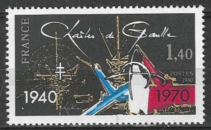 Frankrijk 1980 - Yvert 2114 - Charles De Gaulle (PF), Postzegels en Munten, Postzegels | Europa | Frankrijk, Verzenden