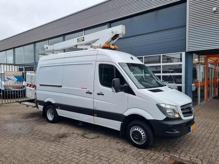 Mercedes-Benz Sprinter 516 CDI 14 M Custers Hoogwerker Hubar, Auto's, Bestelwagens en Lichte vracht, Bedrijf, Te koop, ABS, Achteruitrijcamera