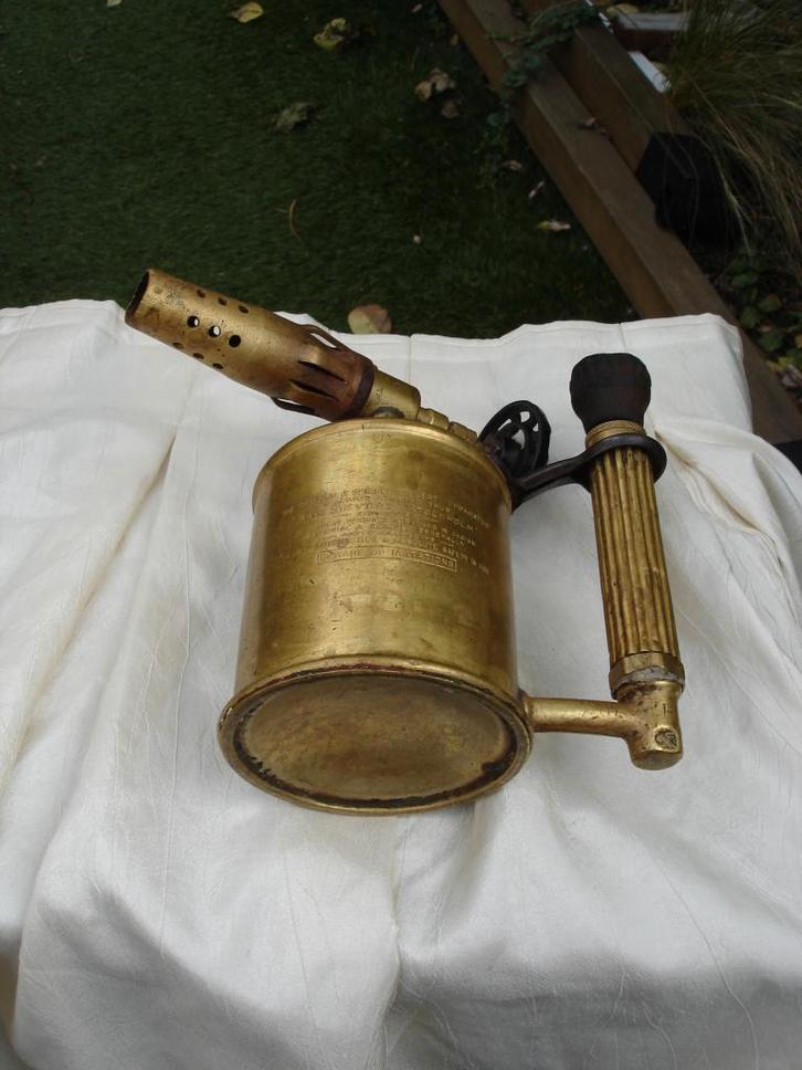 Vintage messing Benzolinelamp, Antiquités & Art, Antiquités | Outils & Instruments, Enlèvement