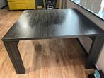 Massieve eettafel 140x140 grijs beige, Ophalen, Gebruikt, Vierkant, Vijf personen of meer