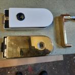 slot voor glazen deur 1x wit 1x koper., Ophalen of Verzenden, Nieuw, Slot