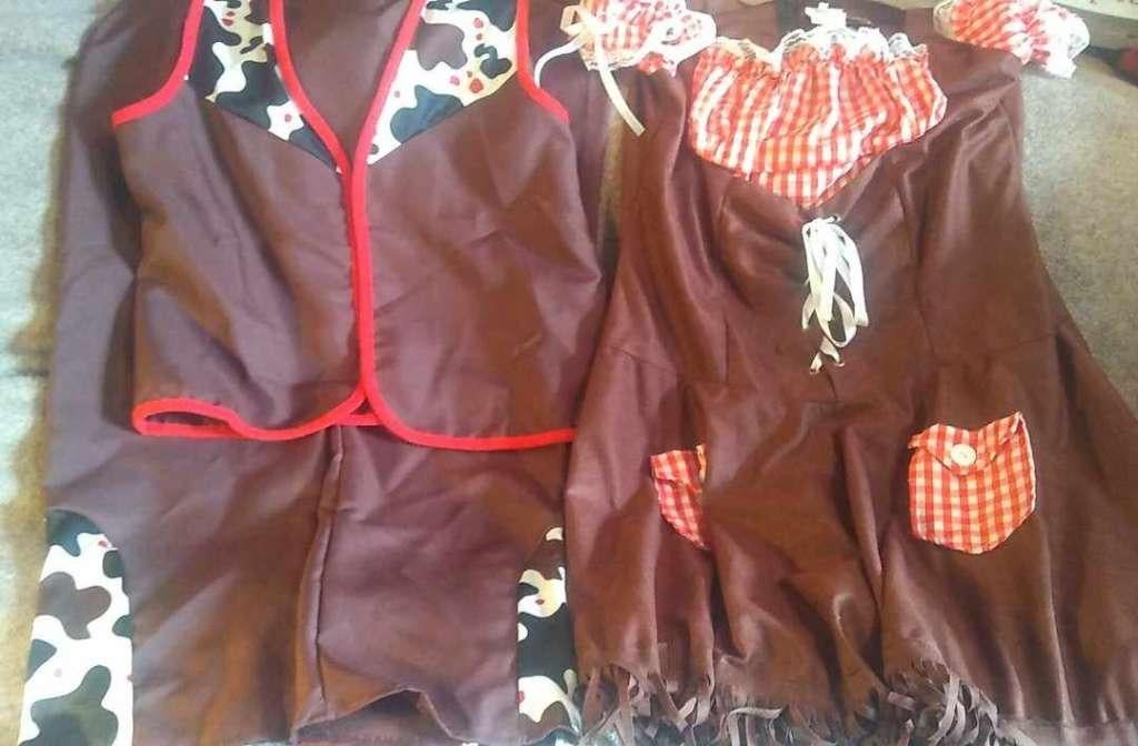 verkleedpak cowboy en cowgirl samen, Kleding | Dames, Carnavalskleding en Feestkleding, Maat 38/40 (M), Ophalen of Verzenden