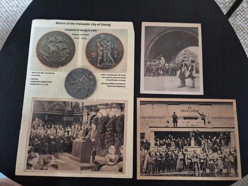 Danzig 1939: grote Herdenkingspenning en foto’s WOII, Verzamelen, Militaria | Tweede Wereldoorlog, Ophalen of Verzenden