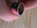Zilver ring, Gebruikt, Ophalen of Verzenden, 17 tot 18, Met edelsteen