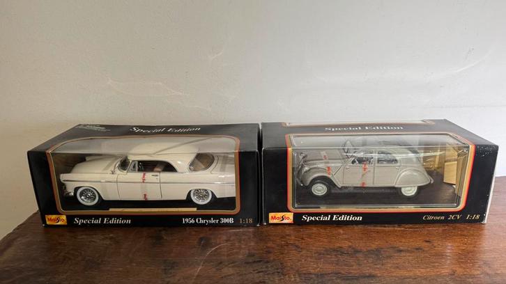 Lot of 2 Maisto 1/18 Special Edition: Chrysler & Citroen, Hobby & Loisirs créatifs, Voitures miniatures | 1:18, Comme neuf, Maisto