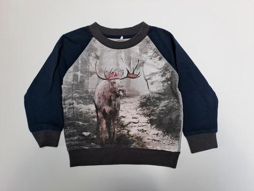 Mt 98 Grijze sweater met eland, Kinderen en Baby's, Kinderkleding | Maat 98, Gebruikt, Jongen, Trui of Vest, Ophalen of Verzenden