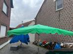 2 x marktparaplu + voet  3 M x 2,5 M, Gebruikt, Ophalen