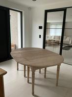 Zeer mooie gezandstraalde modulaire tafel (Eik), Huis en Inrichting, Ophalen, Gebruikt, 100 tot 150 cm, Eikenhout