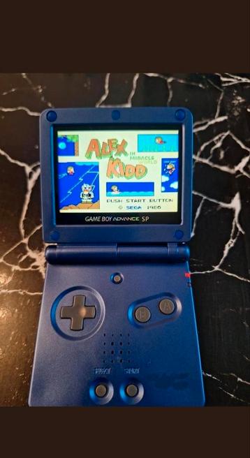 Gameboy Advance SP édition Pokemon + écran IPS + 1.000 jeux, Envoi, Comme neuf, Game Boy Advance SP, Avec jeux