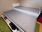 Uitschuifbaar bed Ikea, Ophalen, Zo goed als nieuw, Wit