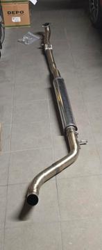Abarth RVS uitlaatlijn 63mm incl. Demper, Autos : Pièces & Accessoires, Systèmes d'échappement, Enlèvement, Utilisé