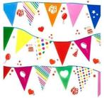 Partij Raamstickers met Verjaardags vlaggen, Diversen, Rommelmarktspullen, Nieuw, Ophalen of Verzenden