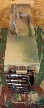 Caisse MG34-42 Allemande avec bande de douilles (vides) ww2, Collections, Enlèvement ou Envoi, Armée de terre, Autres types
