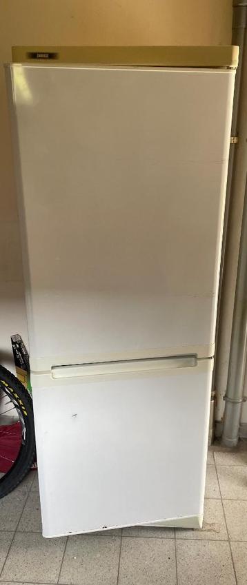 Zanussi frigo + diepvries- wit, Avec compartiment congélateur, 160 cm ou plus, Enlèvement, Utilisé