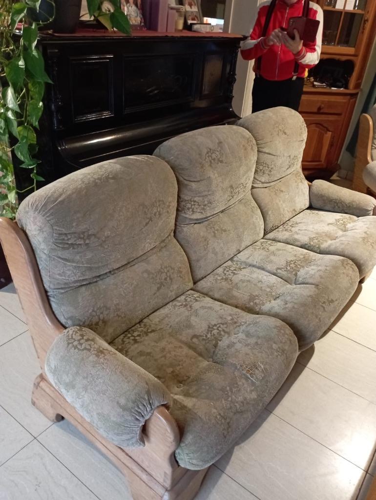 Fauteuil 3 places et 2 x une place, Maison & Meubles, Fauteuils, 75 à 100 cm, 125 cm ou plus, Enlèvement, Utilisé