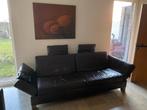 Jori zitbank donker bruin leder 215 x 90 x 80, Huis en Inrichting, Ophalen, Zo goed als nieuw