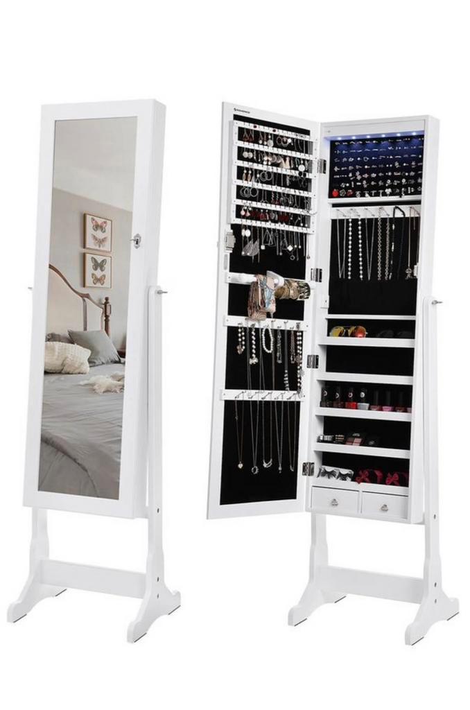 Sieradenkast met spiegel, Huis en Inrichting, Woonaccessoires | Spiegels, Zo goed als nieuw, Minder dan 50 cm, 100 tot 150 cm