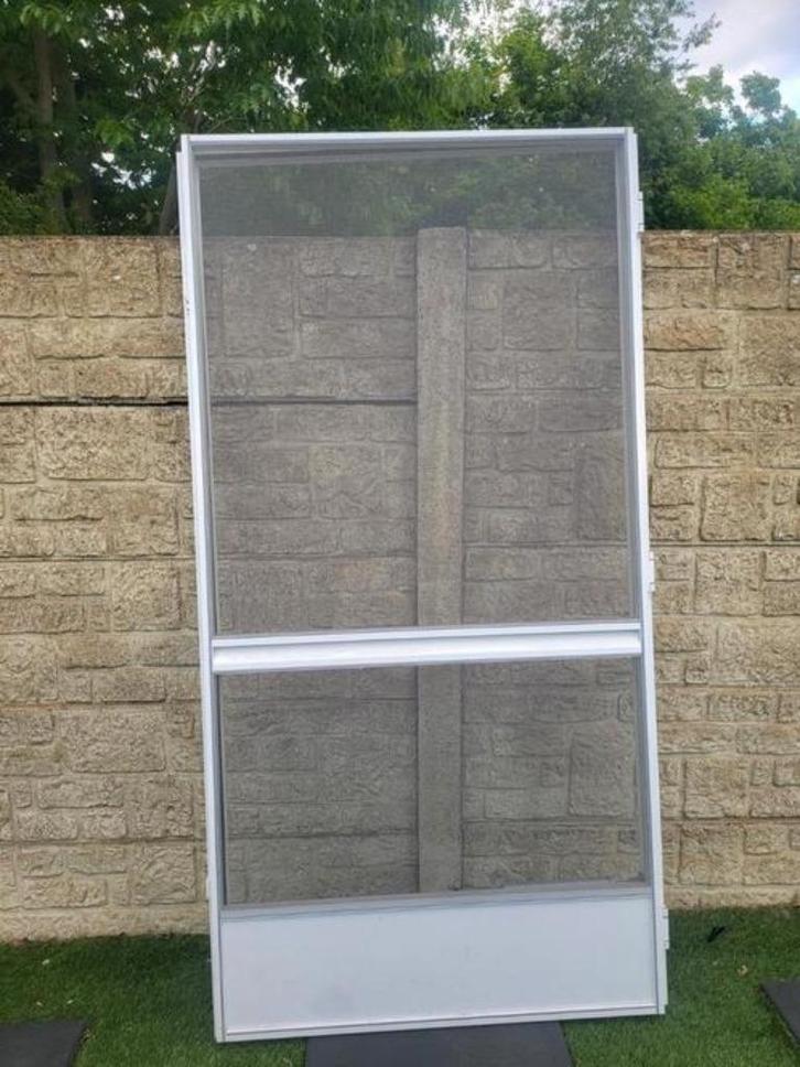 Aluminium vliegendeur RECHTS + Pomp SPLINTERNIEUW!! 120x210, Doe-het-zelf en Bouw, Deuren en Vliegenramen, Nieuw, Buitendeur, 200 tot 215 cm