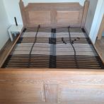 Bed in massief hout, Huis en Inrichting, Slaapkamer | Bedden, Ophalen, Gebruikt, Tweepersoons, Hout