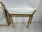 Vintage Hollywood Regency wandconsole Deknudt, Gebruikt, 100 tot 150 cm, Ophalen of Verzenden, Glas