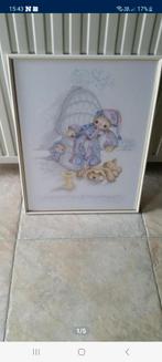 2 ingekaderde  handwerken voor baby/kinderkamer, Ophalen of Verzenden, Gebruikt