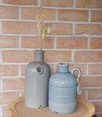 Set vazen landelijke stijl, Huis en Inrichting, Ophalen, Zo goed als nieuw, Blauw, Steen