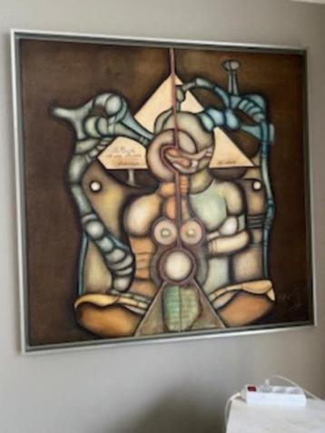 Authentiek schilderij Le couple van Hilde Nijs beschikbaar voor biedingen