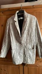 Ecru bruin lederen blazer zonder maatlabel, Kleding | Dames, Ophalen of Verzenden, Zo goed als nieuw