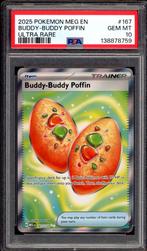 Budy-Buddy Poffin [UR] PSA 10 - 167/132 - Mega Evolut 2025, Enlèvement ou Envoi, Comme neuf, Cartes en vrac