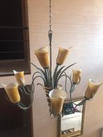 Kroonluchter (lampjes incl) met gratis bijhorende tafellamp, Huis en Inrichting, Lampen | Kroonluchters, Glas, Ophalen