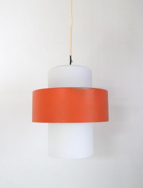 Vintage Louis Kalff - Philips hanglamp, Huis en Inrichting, Lampen | Hanglampen, Gebruikt, Glas, Metaal, Ophalen of Verzenden